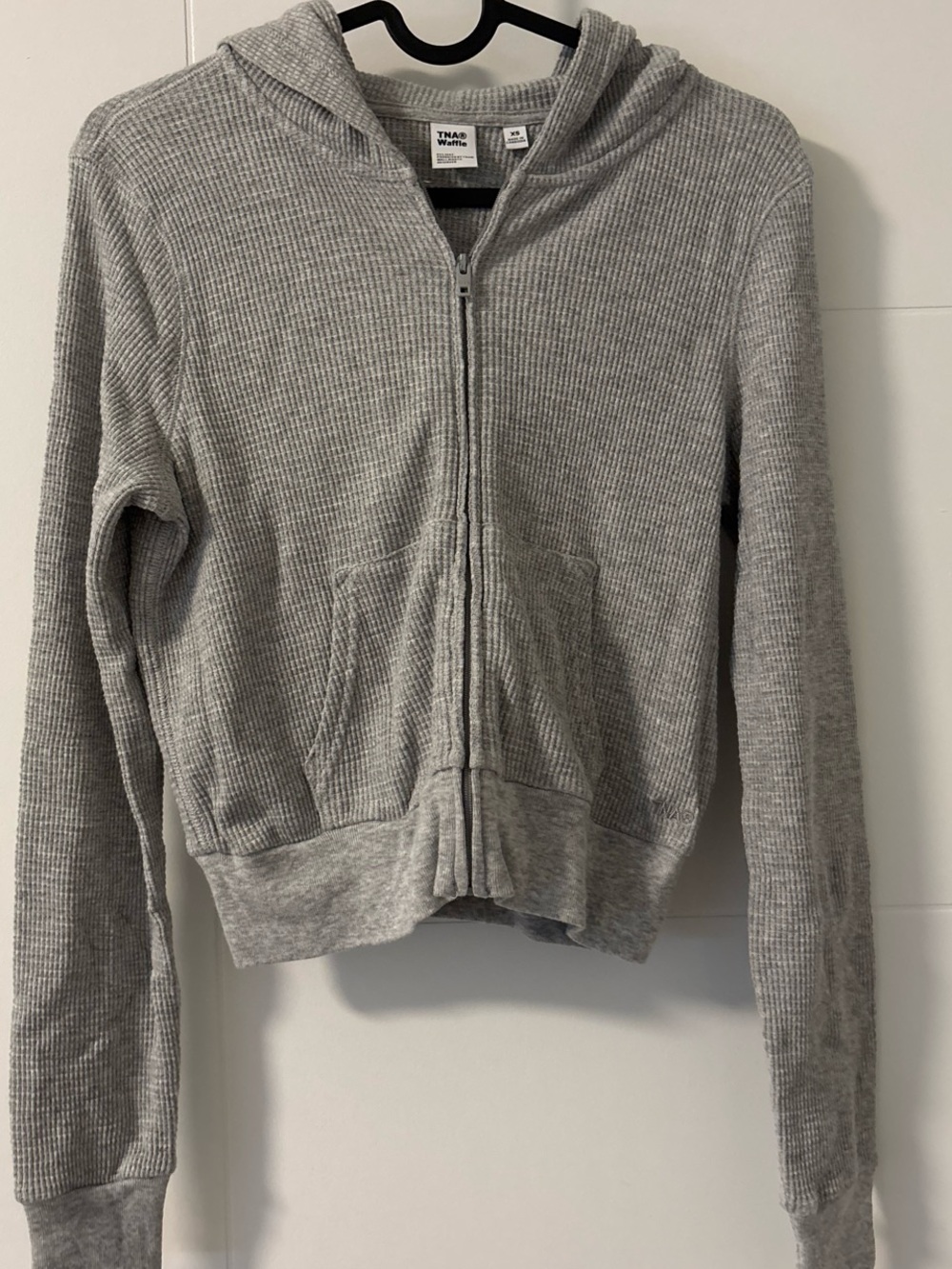 Aritzia Waffle Zip Up XS